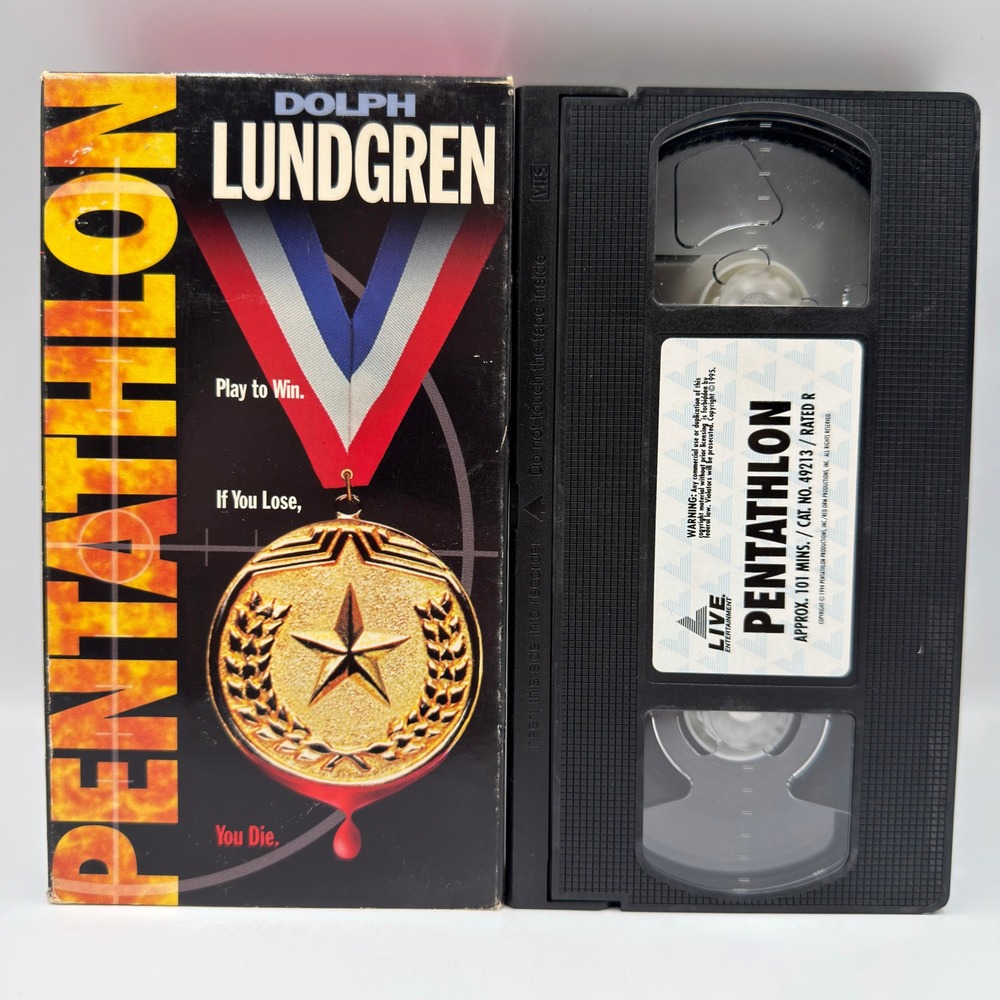 Pentathlon VHS 1994 Dolph Lundgren Live Entertainment Action Movie Rated R 49213